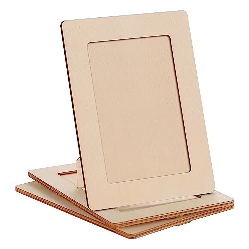 4 x 6 Picture Frames, 12 Pack Wooden Picture Frames, Small Picture Frame Unfinished Wood Photo Frames, Display Pictures Photo Frame Craft Frames Set WACAR