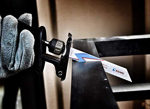 EZARC Reciprocating Saw Blade Bi-Metal Cobalt Sabre Saw Blades for Wood and Metal Demolition 6-Inch 8+10TPI R630DM (5-Pack) EZARC