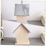 Yardenfun Outdoor Bird House Garden Hanging Bird Nest DIY Painting Bird House Birdhouse to Paint Craft Wood Bird House Unfinished Wood Birdhouse Bird Yardenfun