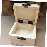 TEHAUX 3 Pcs Unfinished Wood Treasure Chest Memory Chest Wooden Jewelry Case Wooden Case with Antique Jewelry Organizer Unfinished Wooden Case Lock TEHAUX