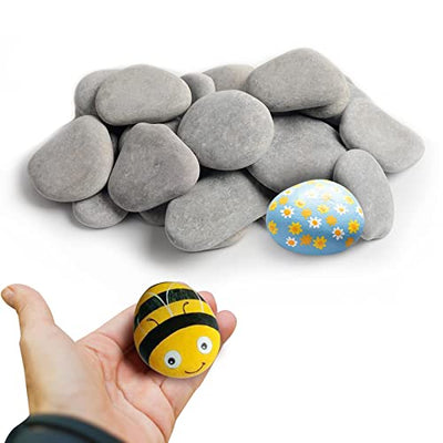 35 River Rocks for Painting, Painting Rocks Bulk for Adults, 2-3 Inches Craft Rocks, Flat Rocks for Painting, Smooth Painting Rocks for DIY Project,