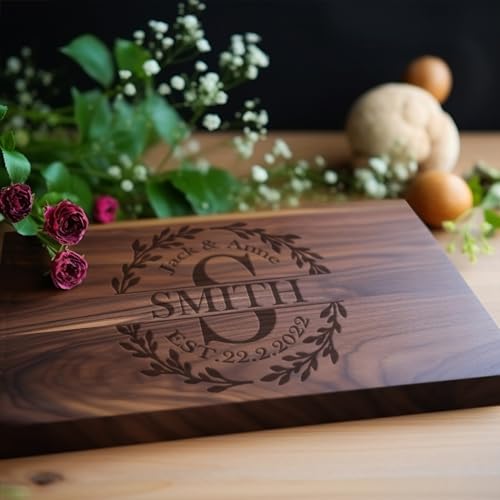 Custom Cutting Boards, Personalized Engraved Cutting Boards, Maple/Walnut Cutting Boards Customized, are Personalized Gifts, Wedding, Birthday, WoodArtSupply
