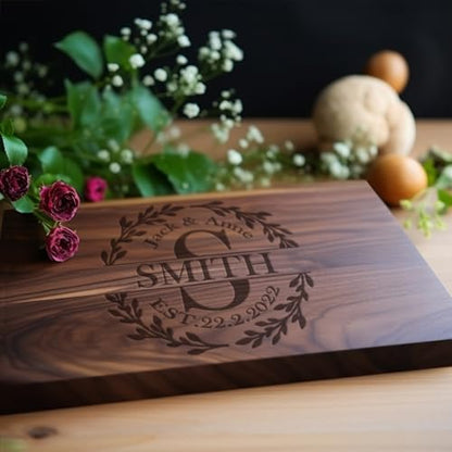 Custom Cutting Boards, Personalized Engraved Cutting Boards, Maple/Walnut Cutting Boards Customized, are Personalized Gifts, Wedding, Birthday,