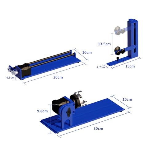 ComMarker 5-in-1 Rotary for Fiber Laser Engraver Machine, Laser Engraver Rotary Attachment,Rotary Axis Chuck Roller 5 Functions, Perfect for - WoodArtSupply