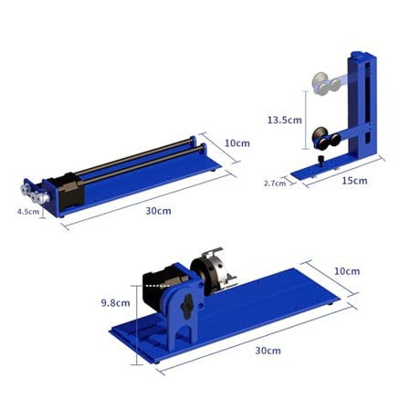 ComMarker 5-in-1 Rotary for Fiber Laser Engraver Machine, Laser Engraver Rotary Attachment,Rotary Axis Chuck Roller 5 Functions, Perfect for ComMarker