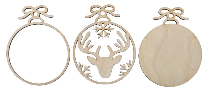 Deer Door Sign 3 Pieces Laser Cut Out Unfinished RND54 - WoodArtSupply