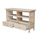 IC International Concepts International Concepts Unfinished Mission, Brown (TV-31) Entertainment/TV Stand IC International Concepts