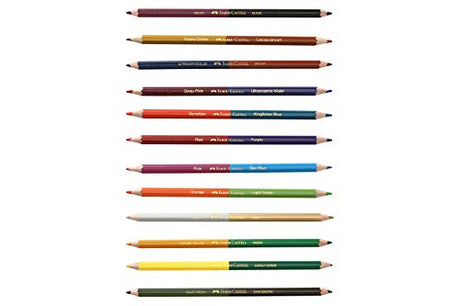 Faber-Castell Bi-Color, 24 Shades - Pack of 12 Faber-Castell