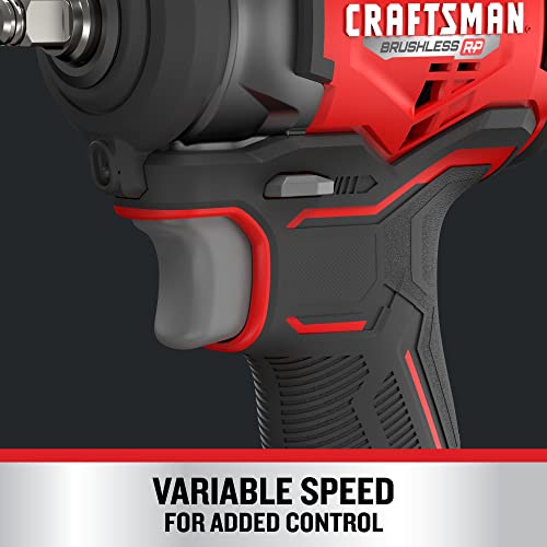 Craftsman V20 RP Cordless Impact Wrench, 3/8 inch Drive, Bare Tool Only (CMCF911B) Craftsman