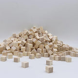 Wood Cubes for Crafts, 1 cm Wooden Blocks, 300 Pcs Natural Wooden Blocks, Unfinished Wood Crafts Wood Square Blocks for Arts and DIY Projects Puzzle SPKESE