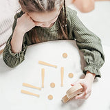 HEALLILY 60pcs Unfinished Mini Wooden Baseball Bats and Balls Natural Wood Baseball Bat Unpainted Baseball Bat Beads for Keychain Action Figures DIY HEALLILY