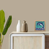 Handmade Mosaics Made Easy with Our Adult Mosaic Art Craft Kit, Square 7inch (20cm) Dolphin ALEA Mosaic