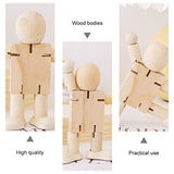 ARTIBETTER 6 Pcs Joint Puppet Toys Artist Wooden Tiny Doll Bodies Painting Graffiti Unfinished People Bodies Unfinished Wooden Robot Bodies Kids ARTIBETTER
