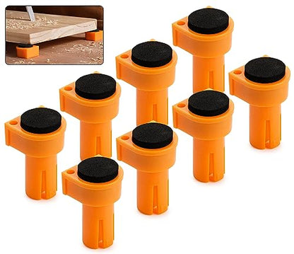 DAYDOOR Bench Dog Clamp, Non Marring Durable Nylon Bench Dogs with Grommet, Bench Brake Inserts Fit Standard 3/4 Inch Dog Holes Woodworking