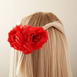 Bright Creations 50 Pack Red Roses Artificial Flowers Bulk, 3 Inch Stemless Fake Silk Roses for Decorations, Wedding, Faux Bouquets Bright Creations