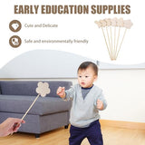 Operitacx 6pcs Make Your Own Princess Wands Fairy Wands DIY Crafts Fairy Wand Sticks Unfinished Wooden Princess Fairy Wands for Girls Princess Art Operitacx