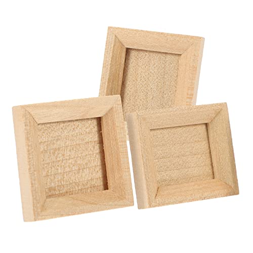 ibasenice 12 Pcs Dollhouse Photo Frame Miniture Decoration Bulk Picture Frames Jewelry Display Stand Decorative Mini Frame Miniature Picture Frame ibasenice