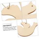 DECHOUS 50pcs Wood Chips Unfinished Wooden Craft Wood Kit Craft Round Wood Halloween Wooden Hanging Ornament Decoration for Home Wooden Tree DECHOUS