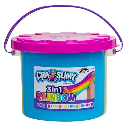 CRA-Z-Slimy Bucket Tricolor Rainbow 48 OZ Cra-Z-Slime