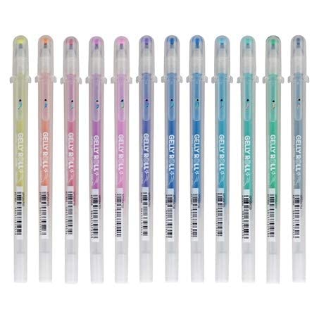 SAKURA Gelly Roll Stardust (Made in Japan) [Limited Edition] Gel Ink Pen Set - Bold Sparkling, Glittering & Assorted Colors 12Pens