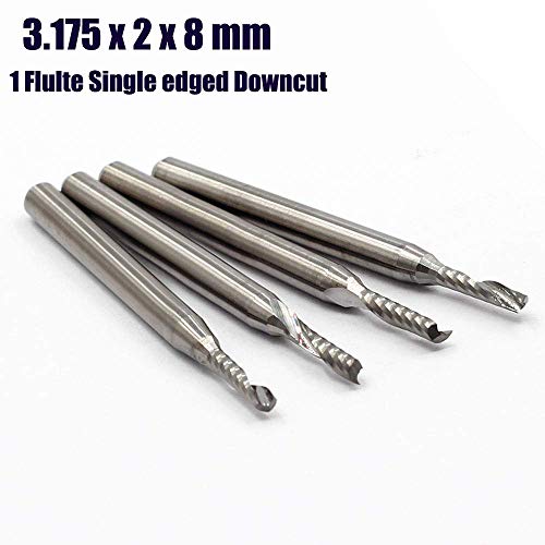 OSCARBIDE 16 Pieces/Set Carbide End Mills CNC Spiral Router Bits,Include 4 Pieces 1/8”Shank 2 Flutes Ball Nose,12 Pieces 1 Flutes Milling Cutters for OSCARBIDE