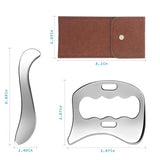 2-in-1 Stainless Steel Gua Sha Muscle Scraper Tool, Myofascial Scraping Tools for Physical Therapy, Lymphatic Drainage Massager, Soft Tissue Massage AICNLY