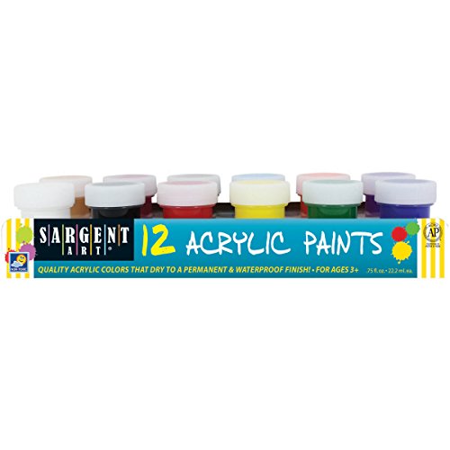 Sargent Art 66-5421 12-Jar Acrylic Colors - WoodArtSupply