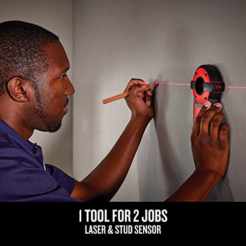 CRAFTSMAN Laser Level and Stud Sensor, 20-Foot Visbility Range (CMHT77636) , Red Craftsman