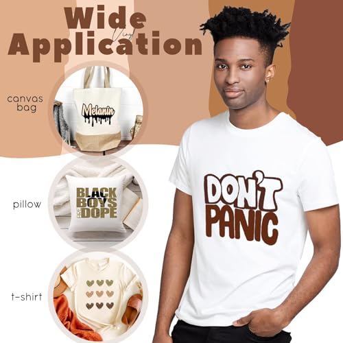 Tintnut HTV Vinyl - 16 Sheets 12 X 10inches Heat Transfer Vinyl Nude Vinyl Bundle Brown HTV Iron On Vinyl for T-Shirts DIY Compatible with Cricut Or Tintnut