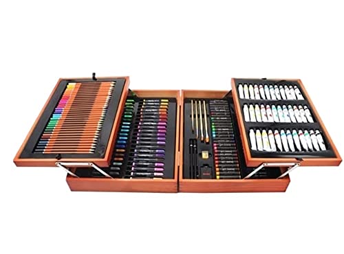 DDYYCX Art Supplies, 174 Piece Deluxe Wooden Art Set, Coloring Drawing Art Set, Drawing Art Kit with Crayons, Oil Pastels, Colored Pencils, Sketch - WoodArtSupply