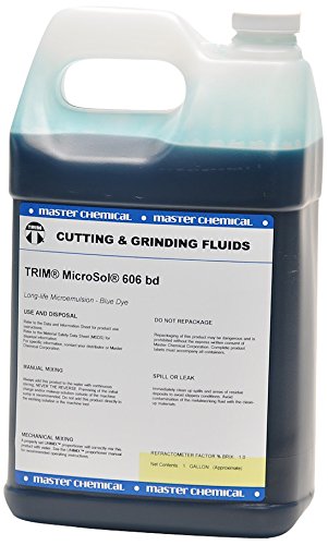 TRIM Cutting & Grinding Fluids MS606BD/1 MicroSol 606 BD Long Life Microemulsion, Blue Dye, 1 gal Jug Trim