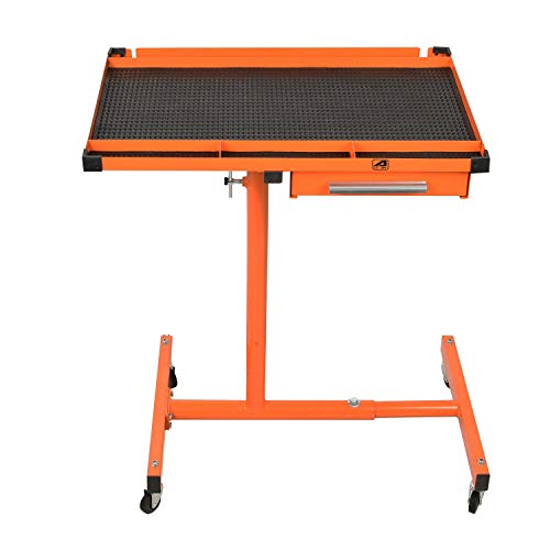 Eisen® ES8 Heavy Duty Adjustable Work Table with Drawers, Rolling Tool Tray with Wheels of 220lbs Capacity - WoodArtSupply