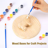 Pllieay 2Pcs 7 Inch Round Wooden Plaque Unfinished Circle Plaque, Wood Display Base for Craft Projects Pllieay