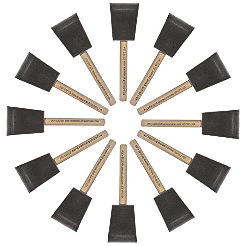 Jen Manufacturing Professional Foam Poly-Brushes - Brush Set for use in Home Improvement Projects for applying Paint, Watercolor, mod Podge, Glue, Jen Manufacturing