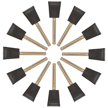 Jen Manufacturing Professional Foam Poly-Brushes - Brush Set for use in Home Improvement Projects for applying Paint, Watercolor, mod Podge, Glue, Jen Manufacturing