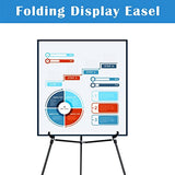 Falling in Art 66" High Black Aluminum Display Easel Stand, Large Adjustable Height Presentation Stand, Portable Tripod Holding Signs, Posters, and Falling in Art