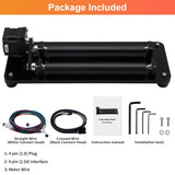 Laser Rotary Roller, Laser Engraver Y-axis Rotary Roller Engraving Module for Cylindrical Objects, Compatible with Most Kinds of CNC Laser Cutter and CAMXTOOL