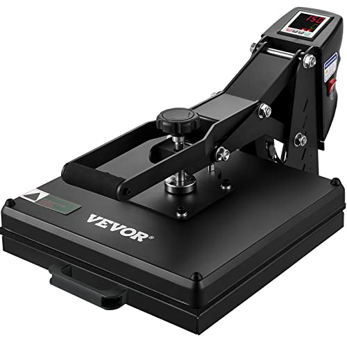 VEVOR Heat Press, 15x15 Power Heat Press Machine, Fast Heating, High Pressure Heat Press Machine for T-Shirt, Digital Industrial Sublimation Printer VEVOR