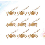 LIOOBO 20PCS Halloween Ghost Festival Decoration Props Puzzle Graffiti Wood Chip Spider Wooden Pendant for Arts and DIY Crafts Creative Decorations LIOOBO