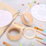 uxcell Wooden Bangle Bracelet, 6Pcs 81mm - Log Retro Macrame Rings, Unfinished Smooth Wood Circle, Wooden Rings for Crafts, Jewelry, DIY Making, Home uxcell