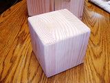 5-Inch Natural Unfinished Wood Blocks - Set of Two (2) Wooden Cubes (Each is Five Inches Square) Steve's Gift Shoppe
