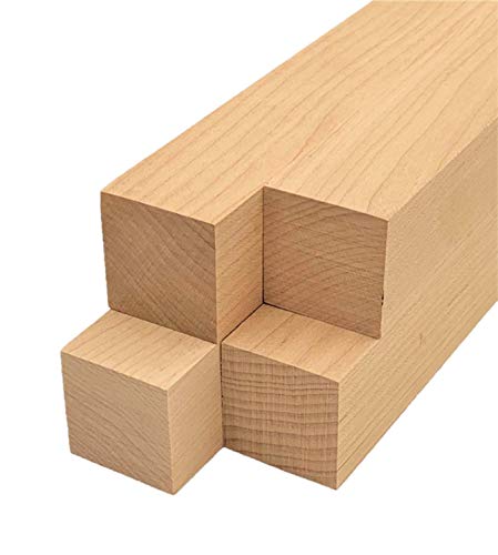 Maple Lumber Square Turning Blanks (4pc) (1.5" x 1.5" x 18") - WoodArtSupply