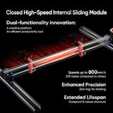 Monport 100W CO2 Laser Engraver＆Water Chiller with Lightburn,20"x28" Laser Engraving Cutting Machine with Autofocus 2 Way Pass Air Assist Commercial Monport