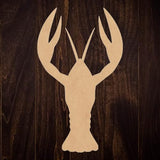 Wooden Crawfish 10 Inch Craft Cutout, Unfinished Wood Animal MDF Shape, Paintable Door Hanger NEXTCraft