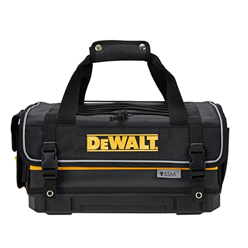 DEWALT TSTAK Tool Bag, 16-inch Durable Tote with Tool Organizer and Hard Bottom (DWST17623) DEWALT