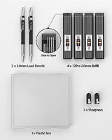Nicpro 2mm Welder Mechanical Pencil Set with 48PCS Silver Refills, 2mm Metal Lead Holder, Carpenter Pencil with Sharpener for Welding, Cutting, Nicpro