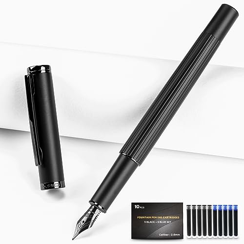 JINHAO Fountain Pen Fine Nib, Includes Ink Cartridges & Converter, Perfect Weight, Optimal Flow, No Skips WEERSHUN