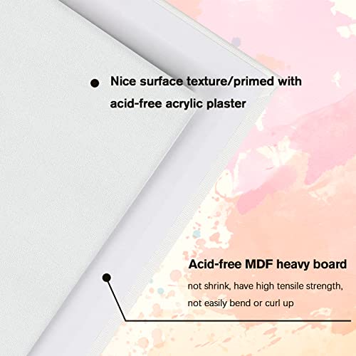 36 Pack 8x10 Inch Canvases for Painting, Blank Canvas Boards for Painting-Gesso Primed Acid-Free 100% Cotton Canvas Panels for Acrylics Oil - WoodArtSupply