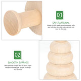 Toddmomy 20pcs Unfinished Wooden Tree Mushroom Natural Mini Peg Dolls Various Blank Plain Unpainted Puppet Wood People Bodies Figure for Arts Crafts Toddmomy
