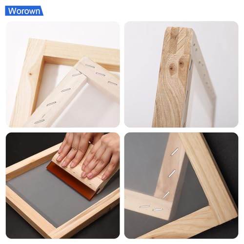 Worown A6 Size Paper Making Screen Natural Wooden Papermaking